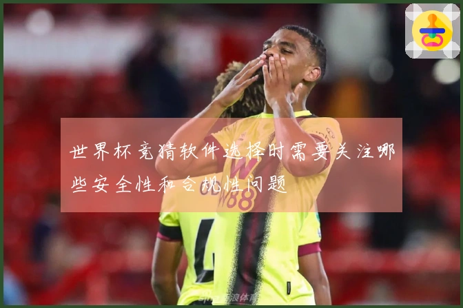 世界杯竞猜软件选择时需要关注哪些安全性和合规性问题